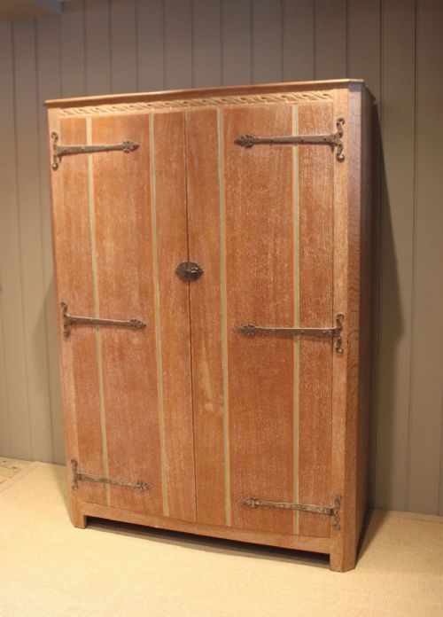fig 1. Limed Oak Two Door Wardrobe