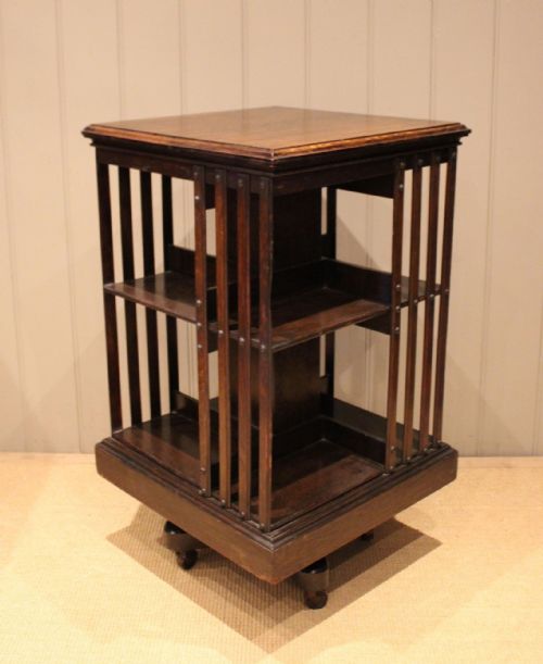 Oak Revolving Bookcase