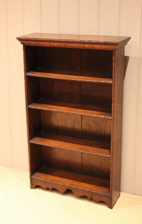 fig 1. Solid Oak Open Bookcase