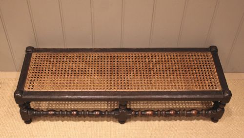 LONG OAK FRAMED CANE FOOTSTOOL - ADDITIONAL PHOTO 1