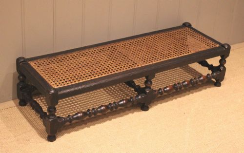 LONG OAK FRAMED CANE FOOTSTOOL - ADDITIONAL PHOTO 2