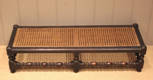 LONG OAK FRAMED CANE FOOTSTOOL - ADDITIONAL PHOTO 3