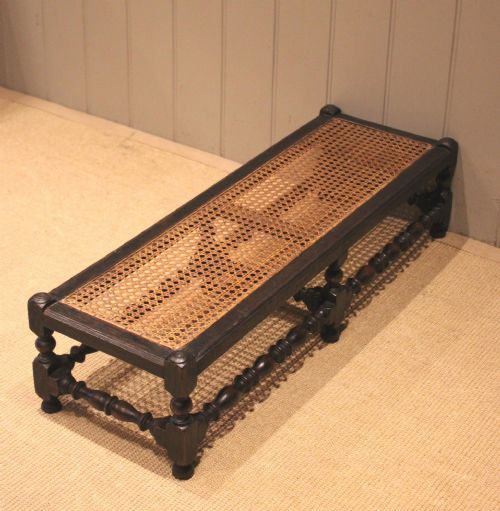LONG OAK FRAMED CANE FOOTSTOOL - ADDITIONAL PHOTO 4