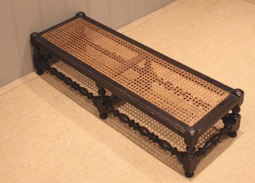 LONG OAK FRAMED CANE FOOTSTOOL - ADDITIONAL PHOTO 6