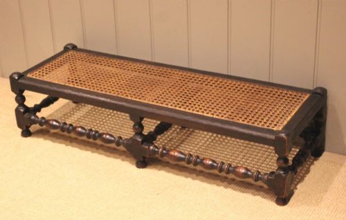 LONG OAK FRAMED CANE FOOTSTOOL - ADDITIONAL PHOTO 7