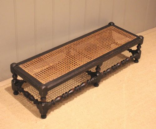 LONG OAK FRAMED CANE FOOTSTOOL - ADDITIONAL PHOTO 8