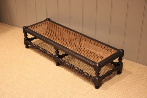 LONG OAK FRAMED CANE FOOTSTOOL - ADDITIONAL PHOTO 9