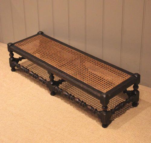 LONG OAK FRAMED CANE FOOTSTOOL - ADDITIONAL PHOTO 10
