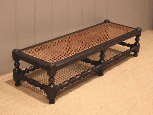 LONG OAK FRAMED CANE FOOTSTOOL - ADDITIONAL PHOTO 11