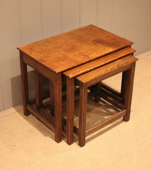 fig 1. Oak Nest Of Three Tables