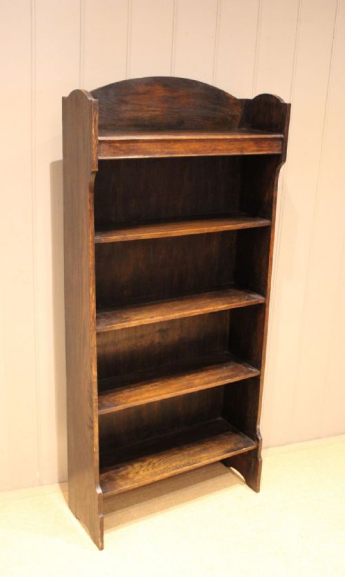 fig 1. Solid Oak Open Bookcase