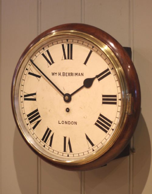 fig 1. Late 19th Century Mahogany fusee Dial Clock
