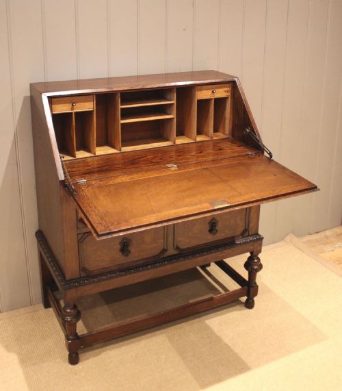 fig 1. Solid Oak Bureau