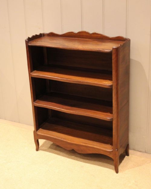 fig 1. Small French Walnut Open Bookcase
