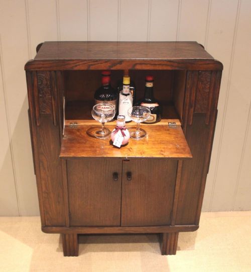 fig 1. Oak Art Deco Drinks Cabinet