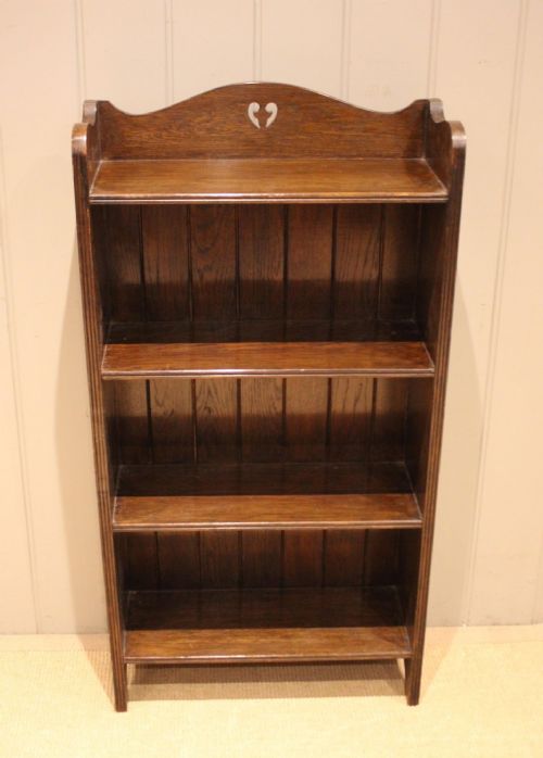 fig 1. Edwardian Solid Oak Open Bookcase