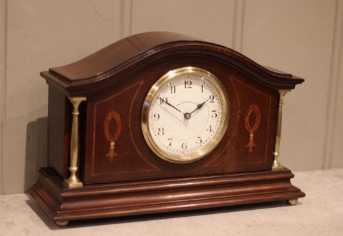 fig 1. Edwardian Mahogany & Inlay Timepiece Manel Clock