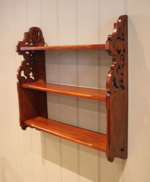 PAIR OF LATE 19TH CENTURY WALNUT WALL SHELVES - ADDITIONAL PHOTO 5