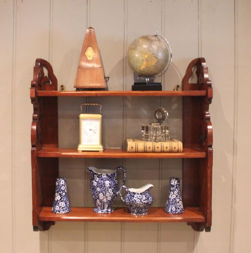 PAIR OF LATE 19TH CENTURY WALNUT WALL SHELVES - ADDITIONAL PHOTO 6