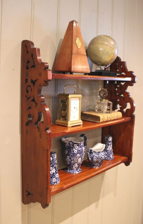 PAIR OF LATE 19TH CENTURY WALNUT WALL SHELVES - ADDITIONAL PHOTO 9