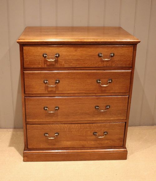 fig 1. Good Quality Solid Oak Chest Of Drawers