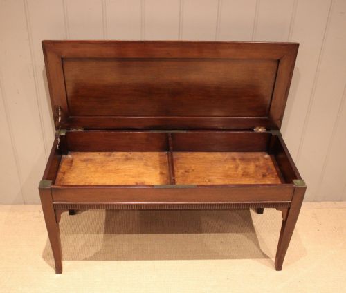 fig 1. Edwardian Mahogany Duet Stool