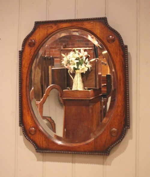 Carved Oak Wall Mirror