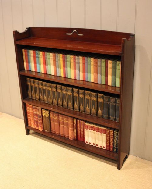 fig 1. Edwardian Solid Mahogany Open Bookcase
