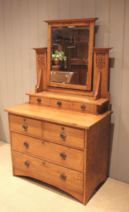 fig 1. Solid Oak Arts & Crafts Dressing Chest

