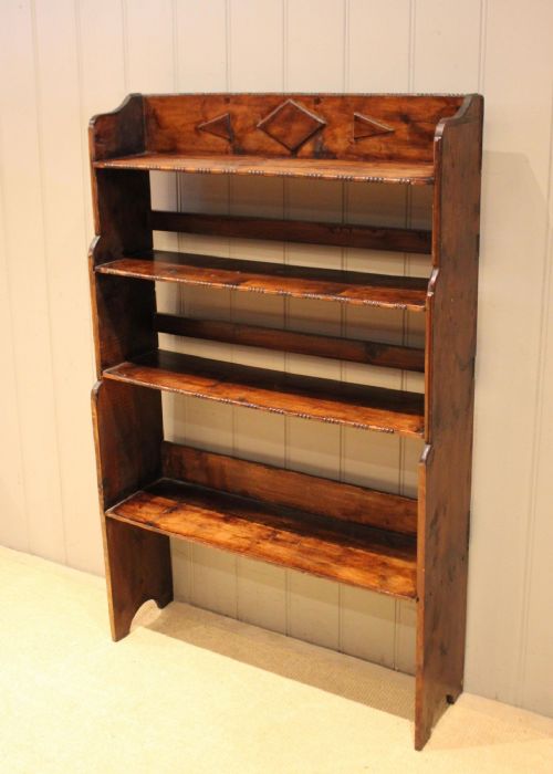 RUSTIC DEAL WOOD OPEN BOOKCASE - ADDITIONAL PHOTO 5