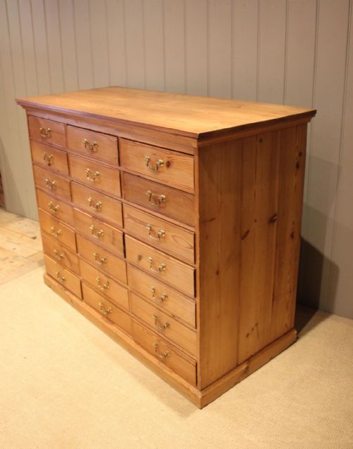 SUBSTANTIAL PINE BANK OF DRAWERS - ADDITIONAL PHOTO 9