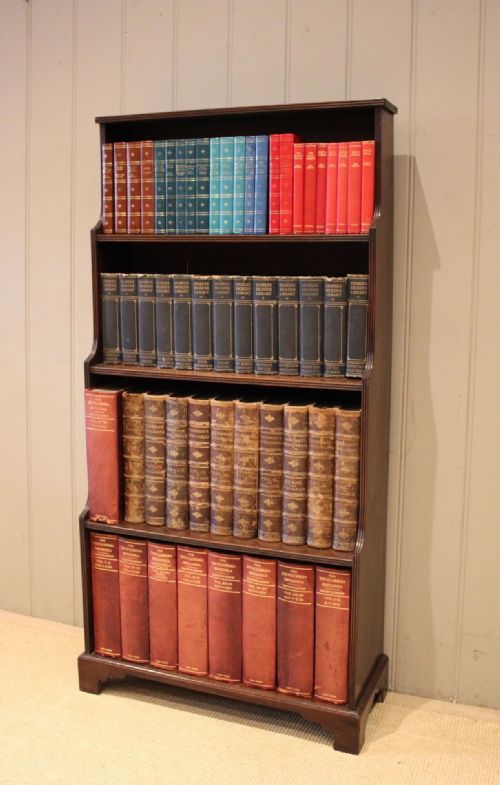 fig 1. Edwardian Mahogany Graduated Open Bookcase