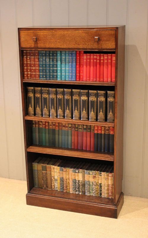 fig 1. Solid Oak Open Bookcase