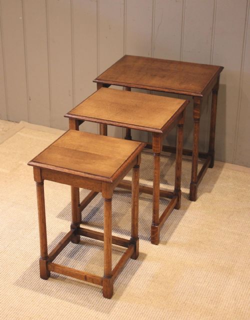 fig 1. Oak Nest Of Three Tables