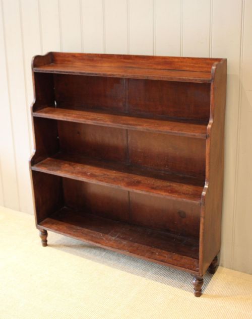 Country Mahogany Open Waterfall Bookcase