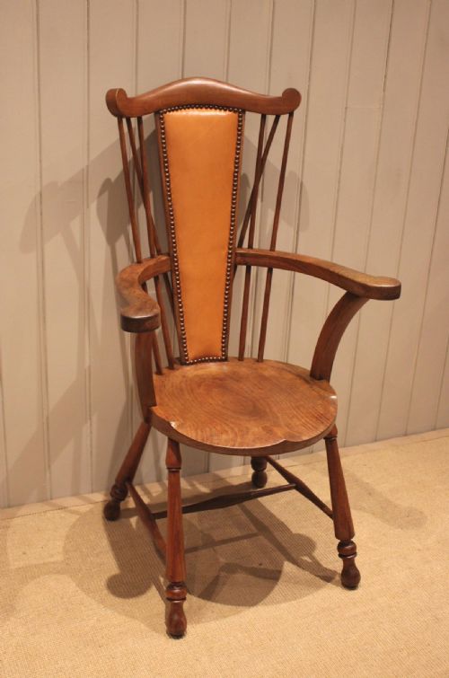 ARTS CRAFTS FRUITWOOD CHAIR - ADDITIONAL PHOTO 2