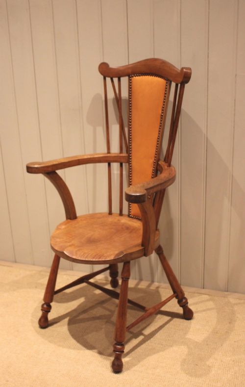 ARTS CRAFTS FRUITWOOD CHAIR - ADDITIONAL PHOTO 3