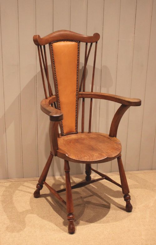 ARTS CRAFTS FRUITWOOD CHAIR - ADDITIONAL PHOTO 4