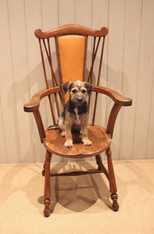 ARTS CRAFTS FRUITWOOD CHAIR - ADDITIONAL PHOTO 5