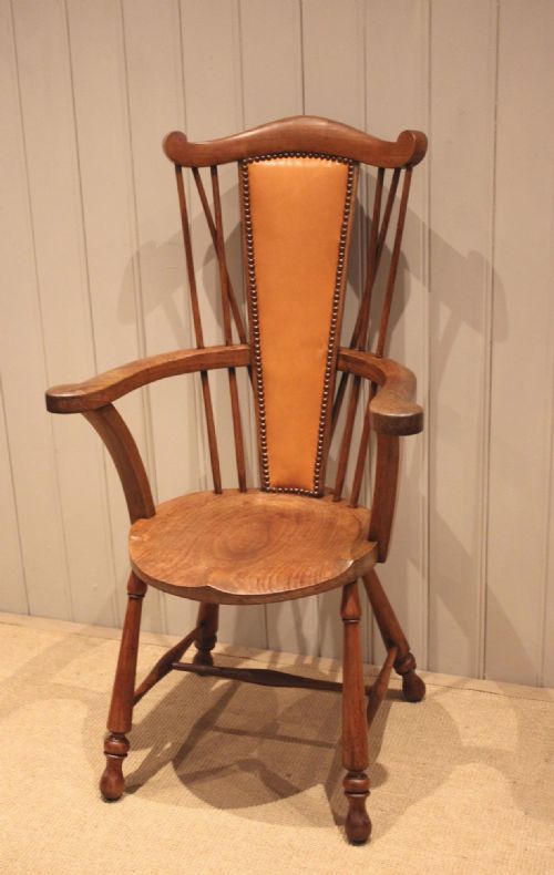 ARTS CRAFTS FRUITWOOD CHAIR - ADDITIONAL PHOTO 6