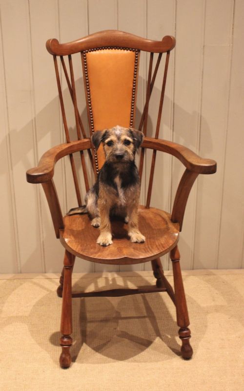 ARTS CRAFTS FRUITWOOD CHAIR - ADDITIONAL PHOTO 8