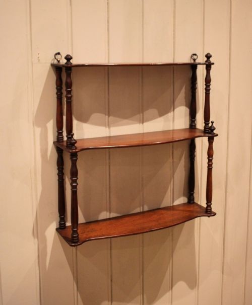 Late 19th Century Three Tier Mahogany Shelves