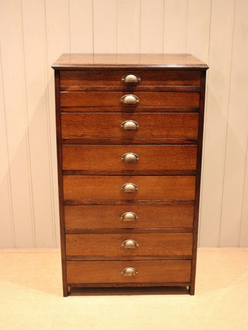 Tall Oak Chest of Drawers