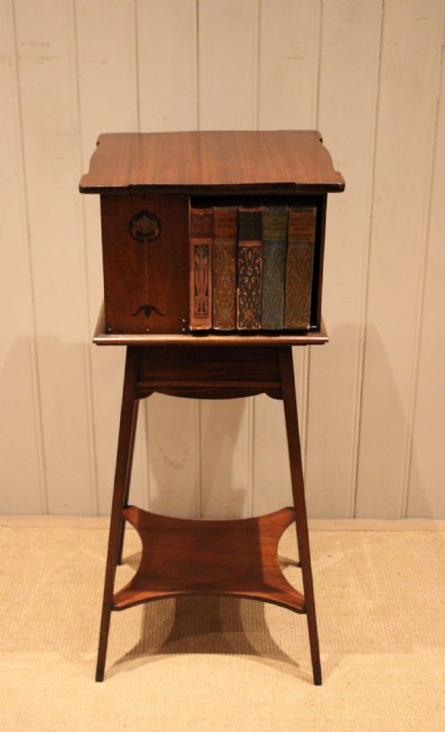 ART NOUVEAU MAHOGANY REVOLVING BOOKCASE - ADDITIONAL PHOTO 2