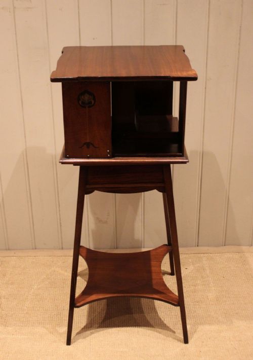 ART NOUVEAU MAHOGANY REVOLVING BOOKCASE - ADDITIONAL PHOTO 3