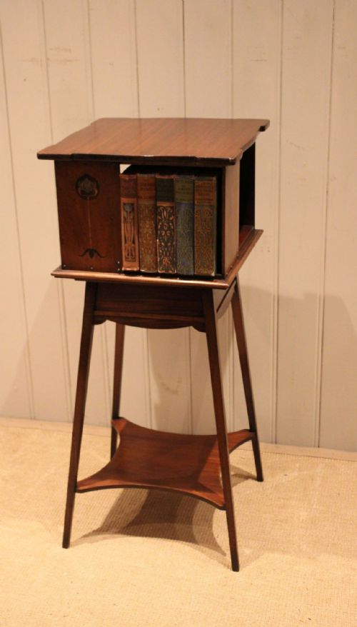ART NOUVEAU MAHOGANY REVOLVING BOOKCASE - ADDITIONAL PHOTO 6