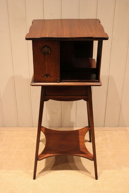 ART NOUVEAU MAHOGANY REVOLVING BOOKCASE - ADDITIONAL PHOTO 7