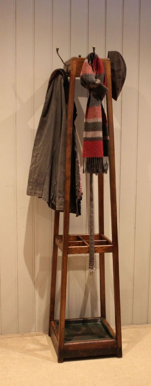 fig 1. Oak Coat & Hat Stand