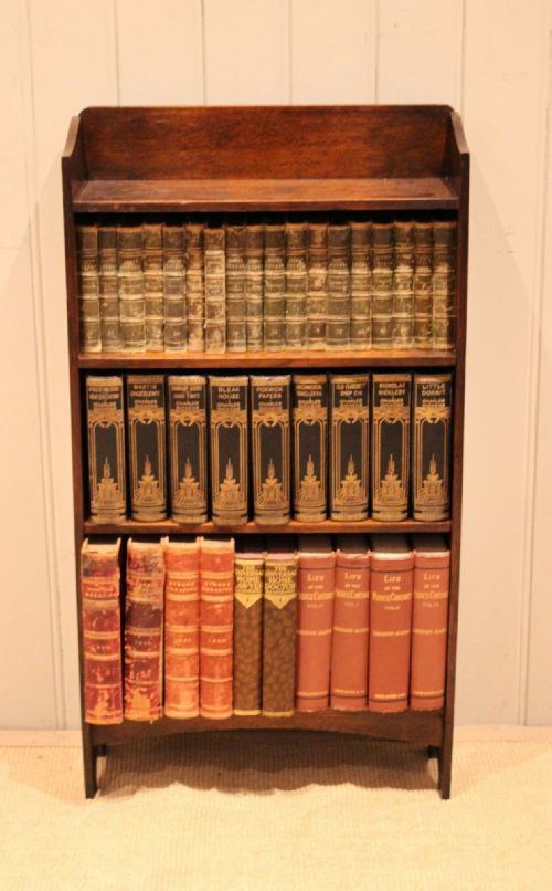 Small Solid Oak Open Bookcase