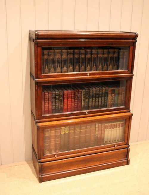 Mahogany Three Tier Globe Wernicke Bookcase